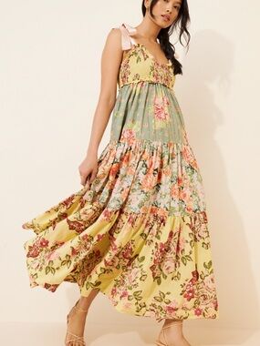 hana floral maxi dress Women's Honolulu Happy Hour Floral Maxi Dress in Apricot